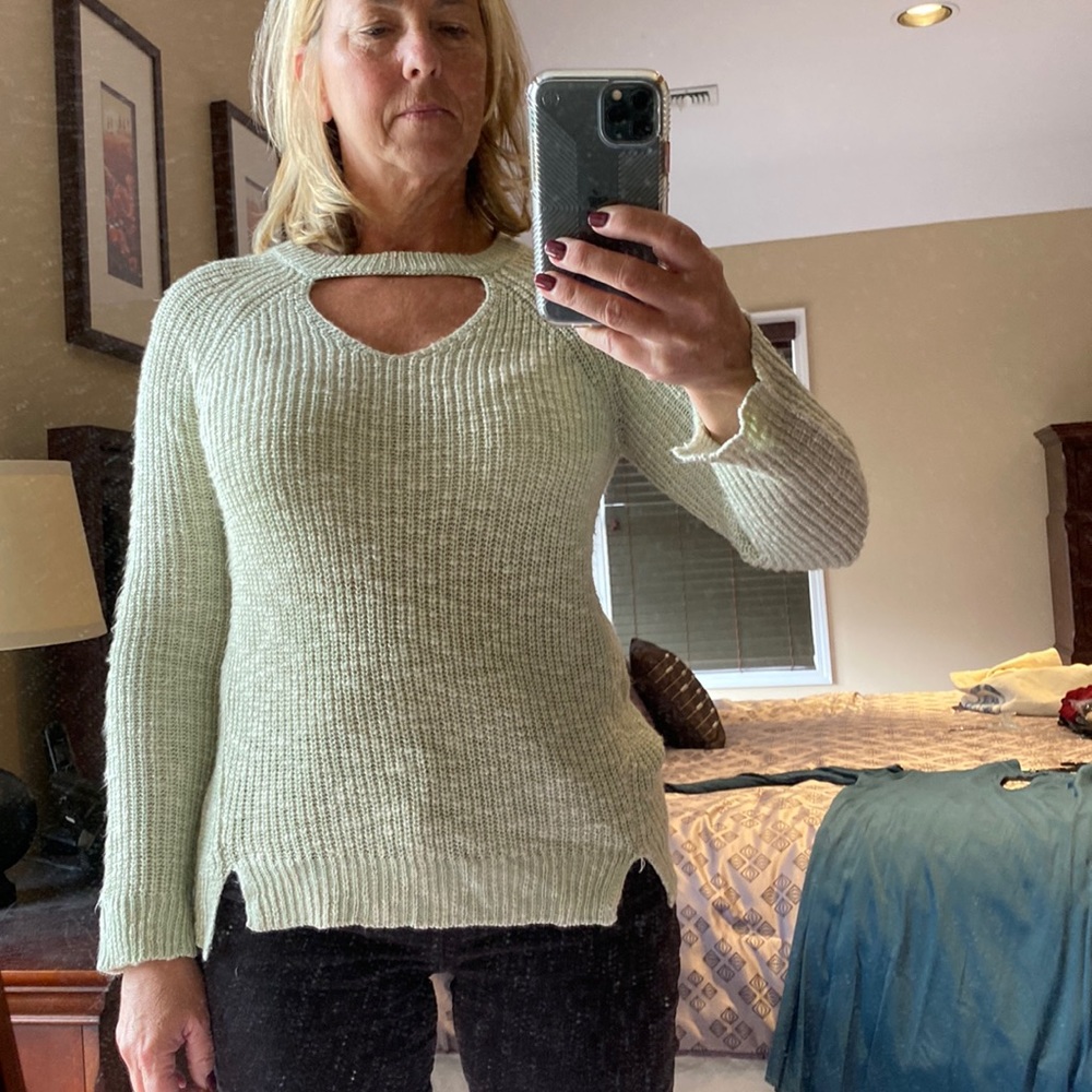 Pink Rose cut out sweater